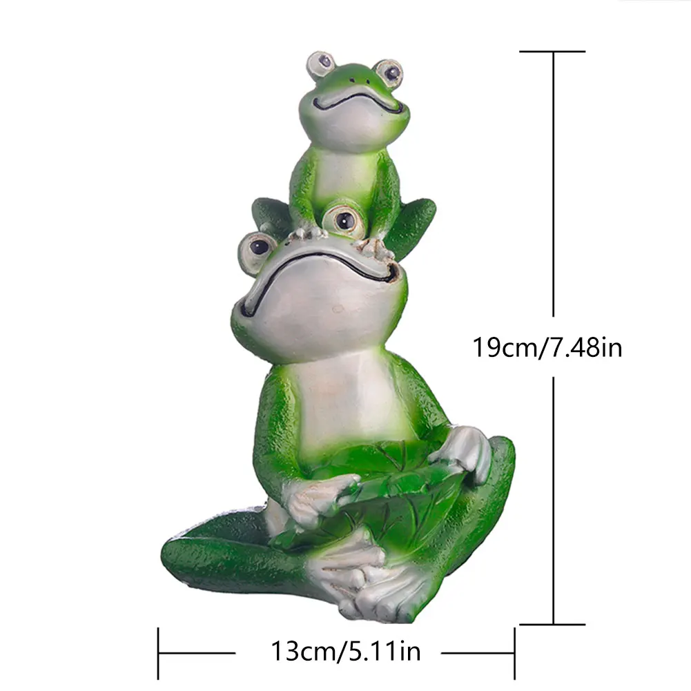 

3D Miniature Resin frog decoration Cartoon Gardening Animal Ornament Frog Figurine Handpainted Crafted for Micro Landscape