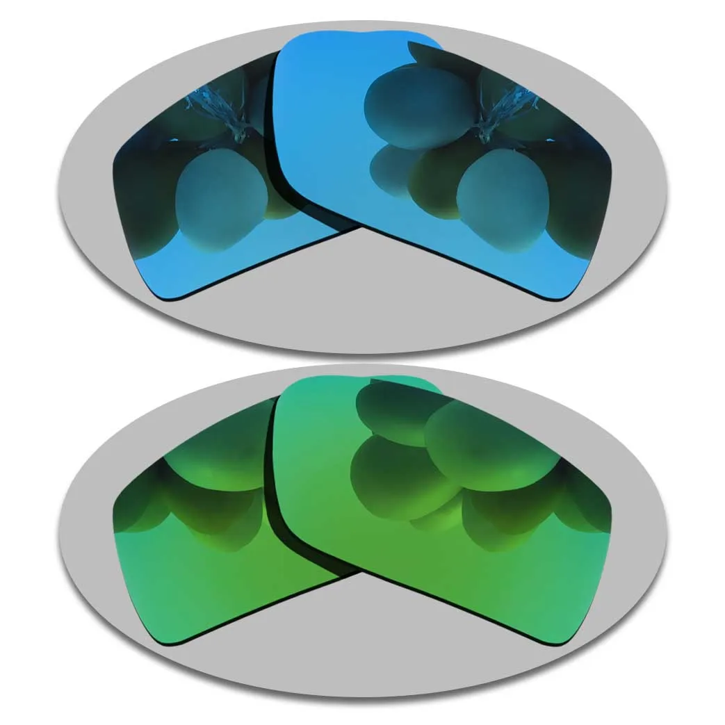 

(Ледяное синее зеркальное + зеленое зеркальное покрытие) 2 пары поляризованных сменных линз для оправы Gascan 100% защита от Уфа и уфв