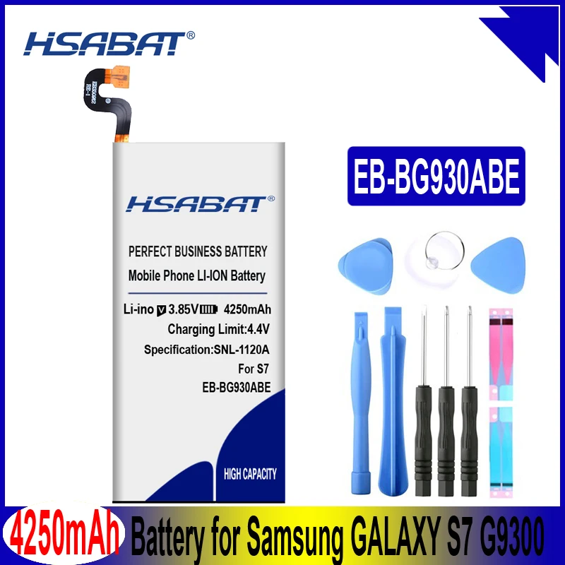 HSABAT 4250 мА/ч, Батарея для samsung GALAXY S7 G9300 SM-G9300 G930L G930 G930F G930A G9308 G9309 G930FD G930W8 EB-BG930ABE