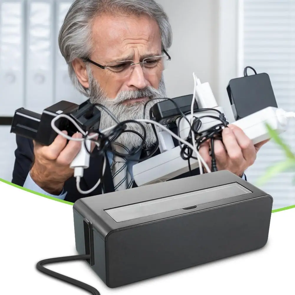 

Cable Storage Box Power Strip Wire Case Anti Dust Charger Socket Organizer Network Line Storage Bin Charger Wire Management Box