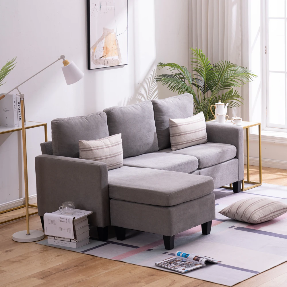 

Upholstered Sofa Couch For Living Room Modern Style Sofa 76.38 x 49.6 x 35.04 " Sofa small apartment upstairs lof