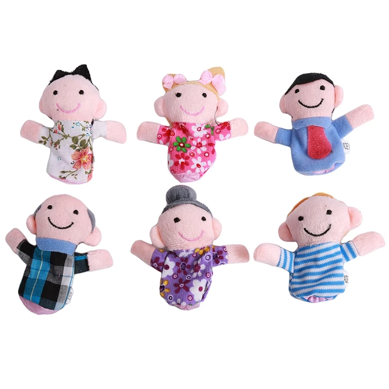 

2020 High Quality Family Finger Puppet Soft Cute Plush Toy Doll Puppet Children Easy To Clean Funny Baby Toy Kawaii