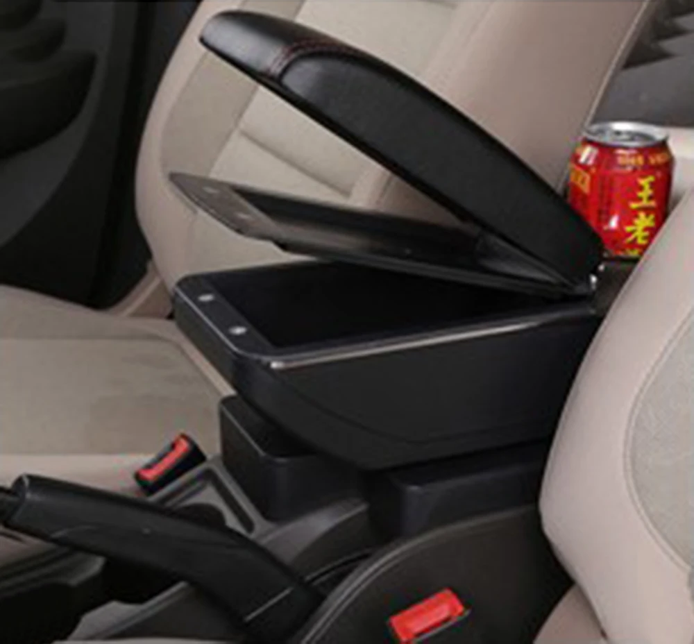 Кожаный подлокотник центральной консоли для Peugeot 206 2005 ~ 2008 / 207 2013 Citroen C2 2006 2012