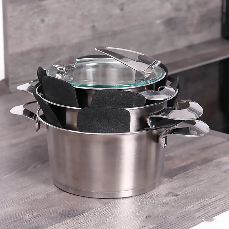 

1set Print Premium Divider Pads to Prevent Scratching Separate and Protect Surfaces for Cookware Pot & Pan Protectors