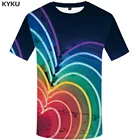 KYKU футболка с психоделическим принтом для мужчин, Геометрическая Футболка с принтом пламени, футболки, повседневные Galaxy футболки, 3d Harajuku рубашка с принтом, мужская одежда