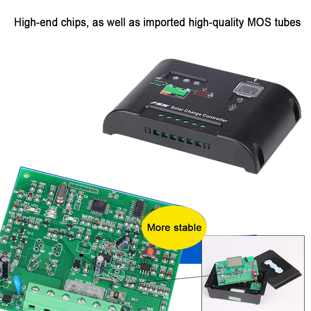 Солнечный контроллер заряда домашняя панель pwm регулятор практичный 12 В 24