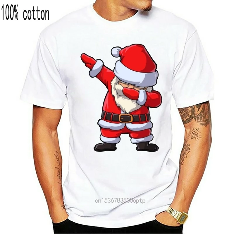 Мужская футболка с дедом дабббингом Санта Клаусом рождественские забавные