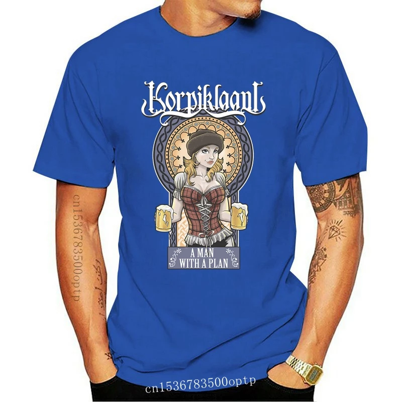 

New Korpiklaani A Man with A Plan Shirt S-3XL Folk Metal Tshirt Official Short Sleeve Discount 100 Cotton T Shirts