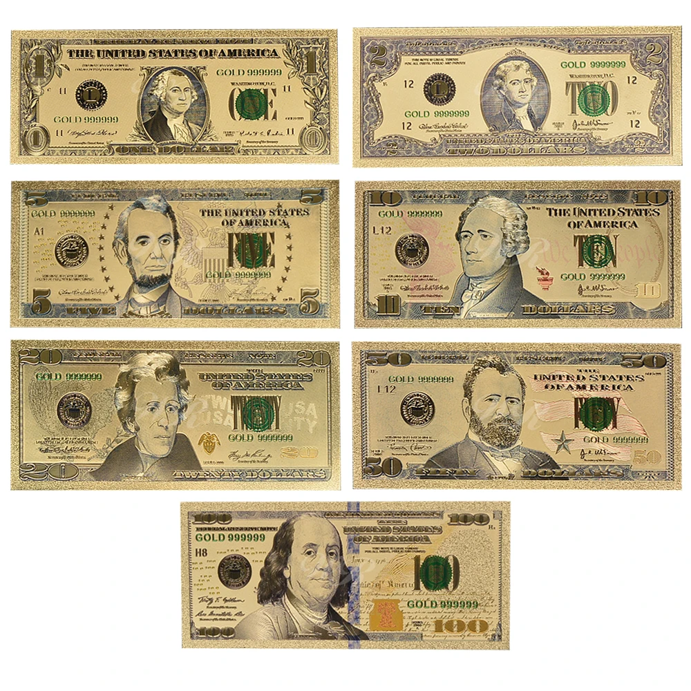 Оптовая продажа Дональд Трамп 2020 поддельные деньги доллары золотые банкноты США