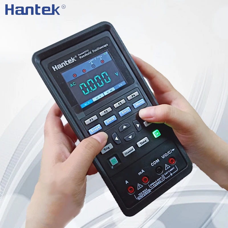 Hantek 3в1 цифровой Ручной осциллограф+ генератор сигналов+ мультиметр портативный USB 2 канала 40 МГц 70 МГц измерительный прибор