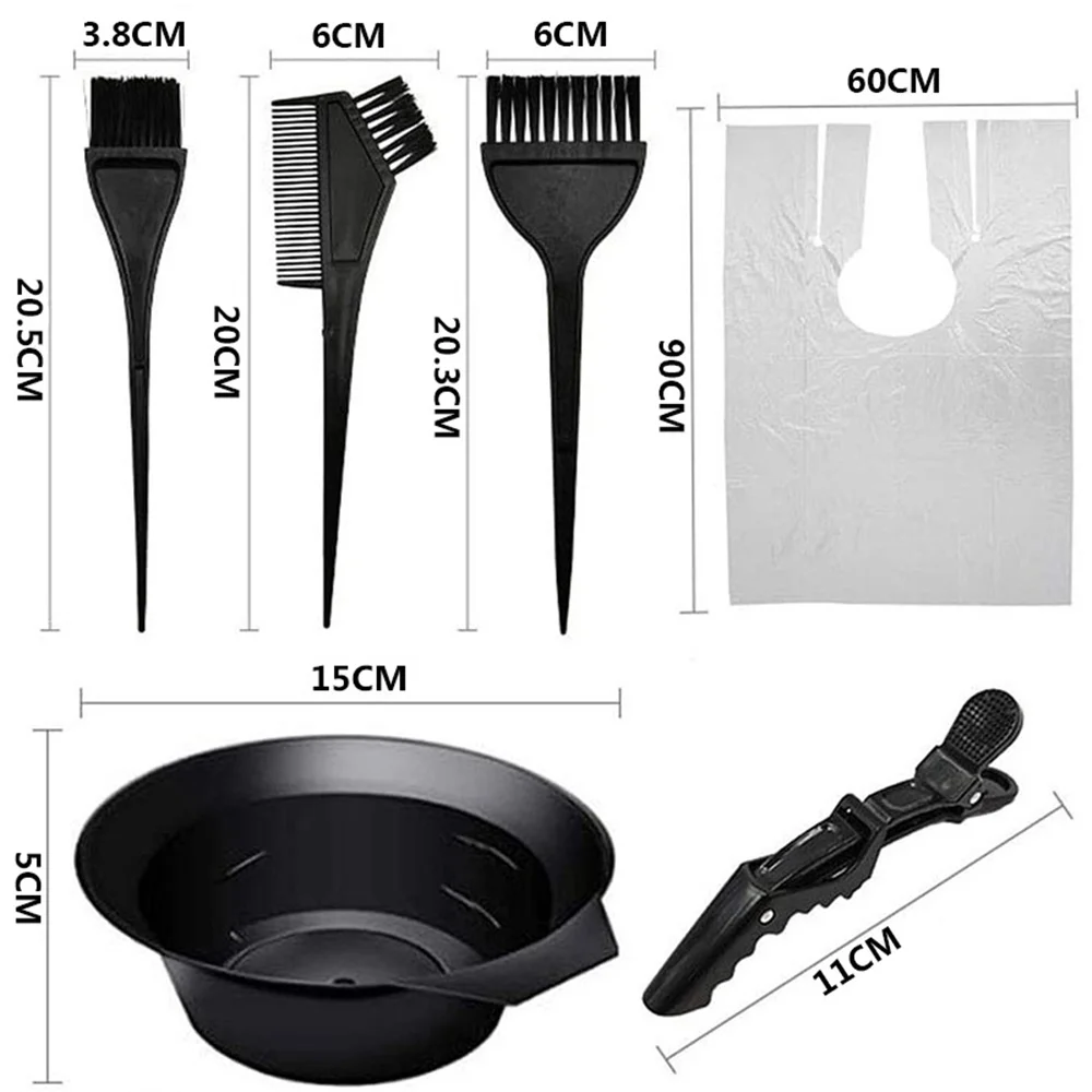 

20Pcs Hair Dye Brush and Bowl Set, Hair Dye Coloring Kit, Hair Tinting Bowl, Dye Brush, Ear Cover, Gloves, Salon Beauty Comb