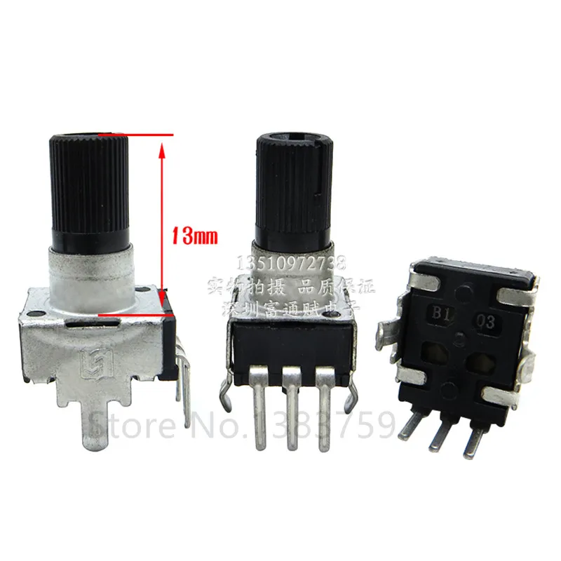 10 шт. RA09 потенциометр уплотнение 9 мм пластиковая рукоятка вращение громкости