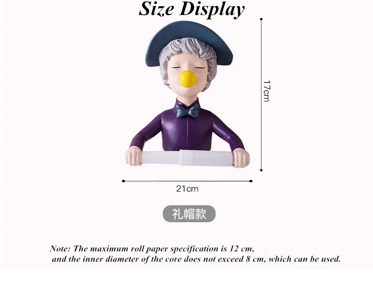 

Creative Toilet Tissues Box New Bubble Girl Tissue Holder Cartoon Roll Paper Tube Wall Mounted Face Towel Living Room Decoration