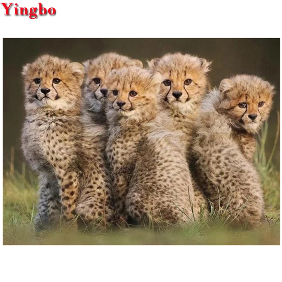 Алмазная картина сделай сам леопард детская живопись стразы вышивка