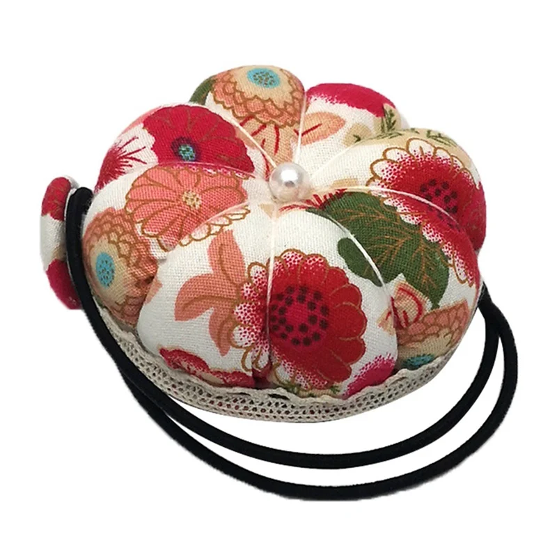 

Pumpkin Needle Pin Cushion Floral Wrist Pin Cushion Needlework Mat DIY Craft Decorative Sewing DIY Supplies