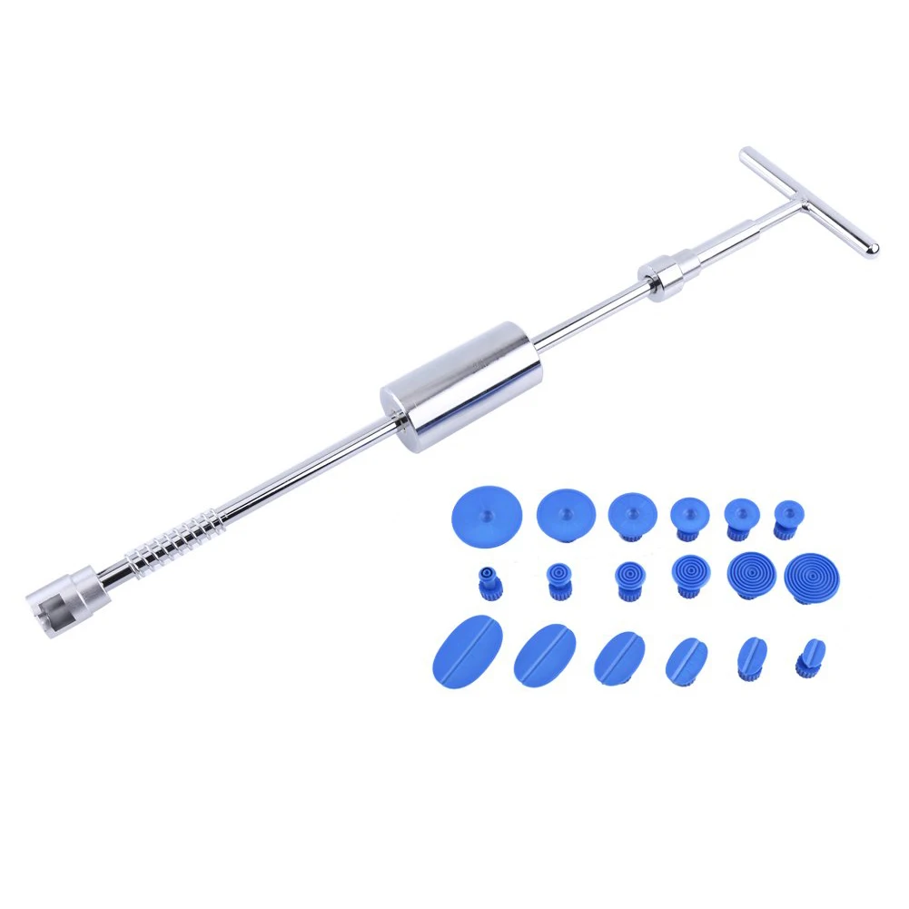 

Car Dent Repair Auto Repair Tool Dent Puller Kit With T Type Rod Puller 2 In 1 Slide Hammer Reverse Hammer Glue Tabs Suction Cup