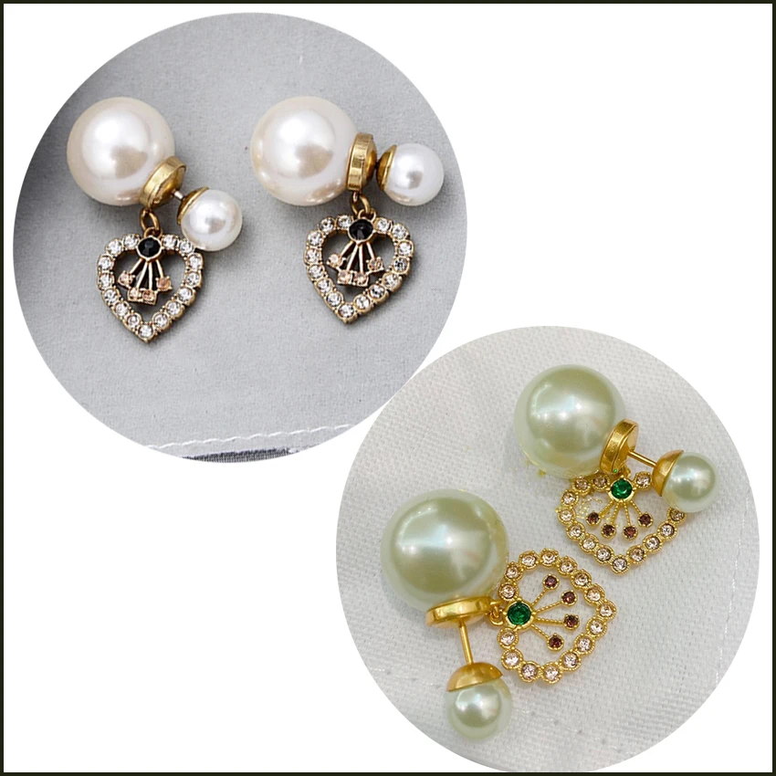 

New gold bronze color diamond Earrings for women Summer Charms Romantic Simple Fashion Stud Earrings Fashion Jewelry 2021