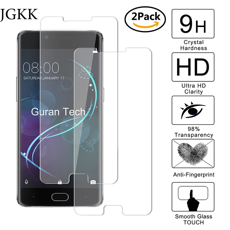 

JGKK 2Pcs 0.3mm 9h New High Quality Tempered Glass For Doogee Shoot1 Shoot2 Screen Protector For Doogee SHOOT 1 2 Film Glass