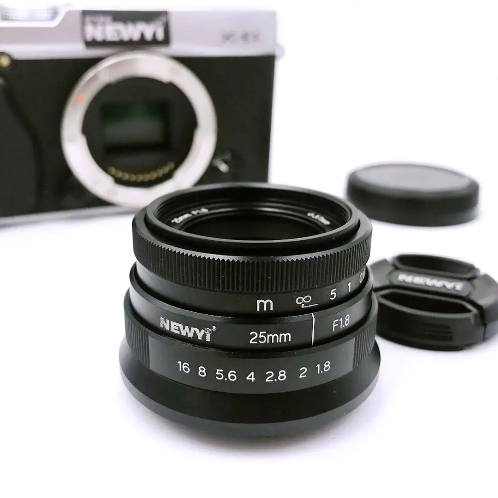 Newyi Fujifilm X FX mount 25 мм F1.8 Mini металлический объектив для фотографий - купить по
