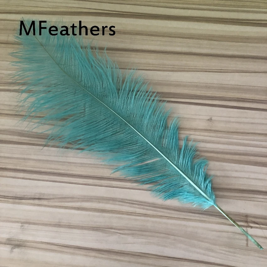 Мятно-зеленые Окрашенные Перья страуса для рукоделия 55-60 см 50 шт. | Дом и сад