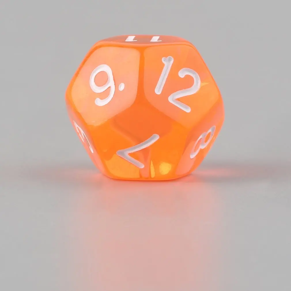 

10pcs/Set Multicolor Transparent 12-Sided Role Playing Game Dices D12 New Hot!