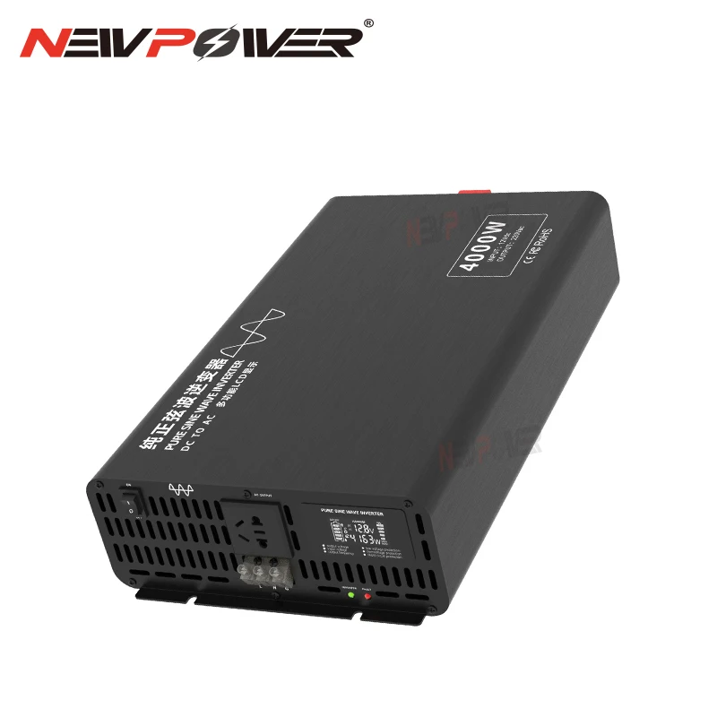 

China hot selling 4000W Pure Sine Wave Inverter 12v 24v 36v 48v 60v 72v 84V to 100v 110v 120v 220v 230v 240v DC TO AC Inverter