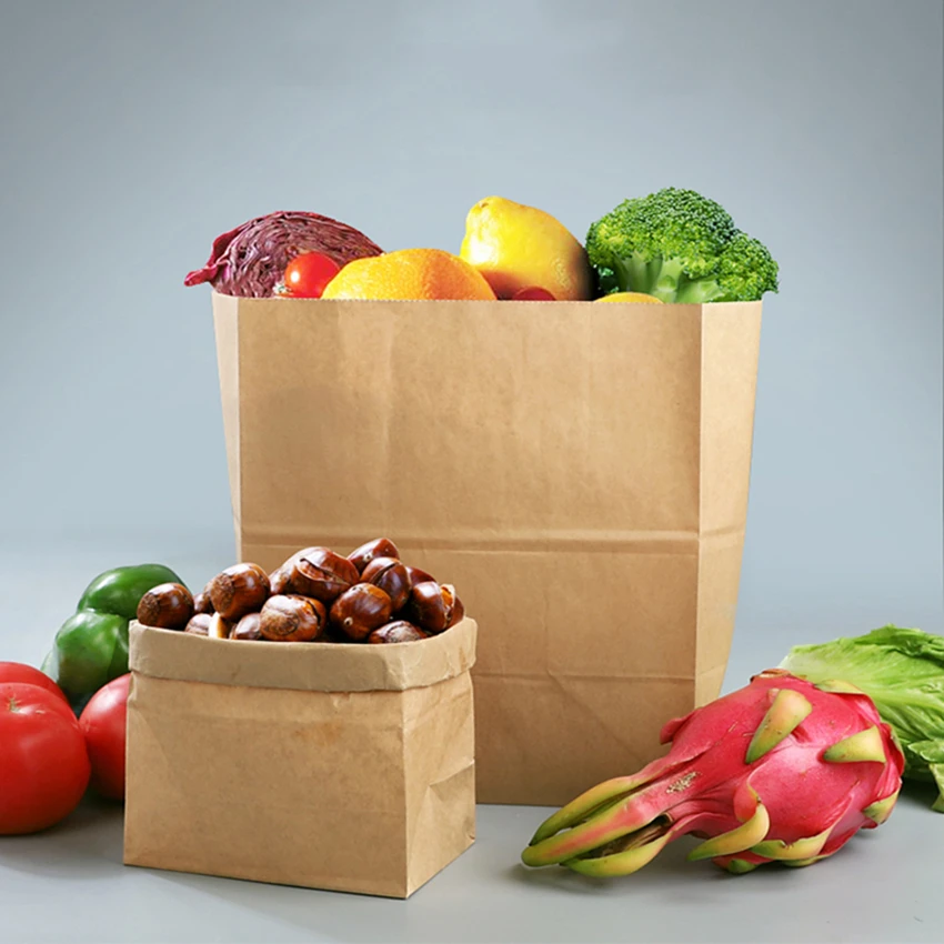 

Fine kraft paper bag gift bag wedding candy recyclable takeaway bag baking bag environmentally friendly dry packaging paper bag