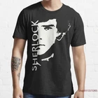 Футболка Sherlock мужская с круглым вырезом, модная повседневная Свободная рубашка с короткими рукавами, с геометрическим принтом, лето 2021