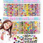 20 листов мультяшных наклеек 3D мультяшная принцесса случайные Пухлые Наклейки Детские подарки на день рождения для мальчиков и девочек Diy наклейки