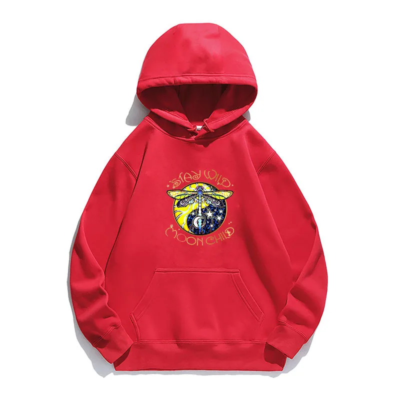 

Women Hoodie Dream Dragonfly Printed Hoodies Women Fleece Long Sleeve Loose Sweatshirt with Hat Girls Pullovers Spring Winter