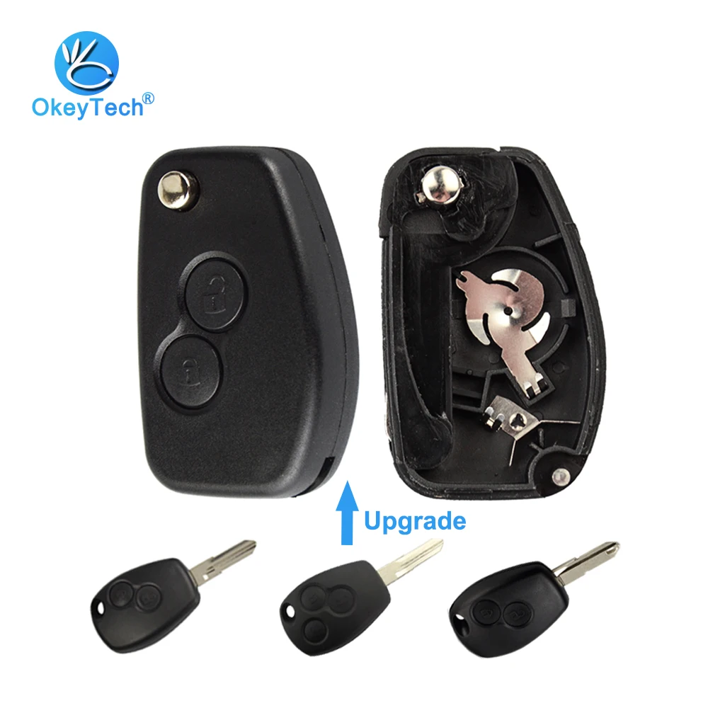 OkeyTech чехол для Renault Sandero Clio Duster Megane с 2 кнопками модифицированный автомобильного