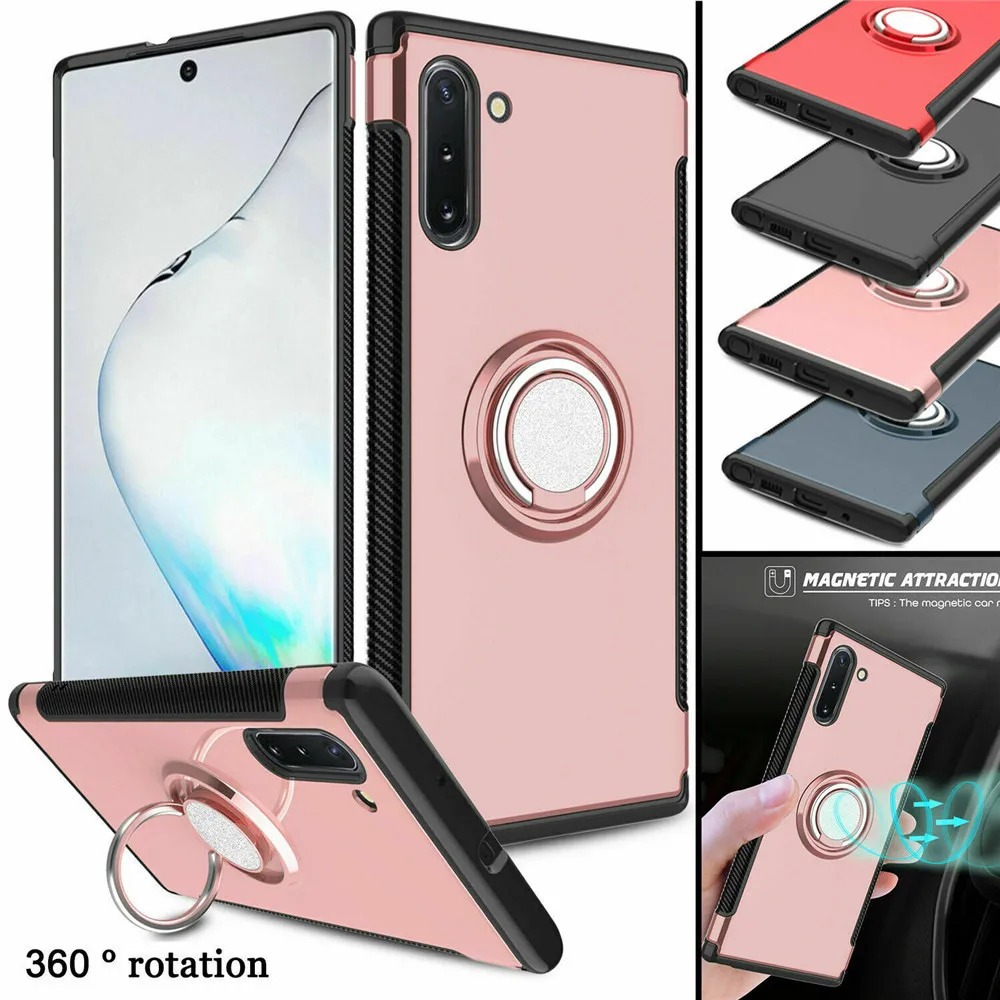 

For Samsung Galaxy Note 10+ 5G S9 S8 S10 Plus Note 9 8 M30 M20 Case For Samsung J4 J6 J8 A6 Plus 2018 Finger Ring Holder Cover