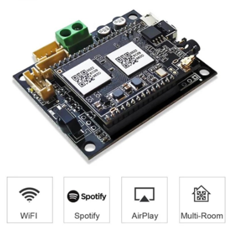Up2Stream Mini V2 WiFi модуль приемника с Spotify Airplay DLNA 24Bit 192KHZ FLAC Multiroom Free Android IOS