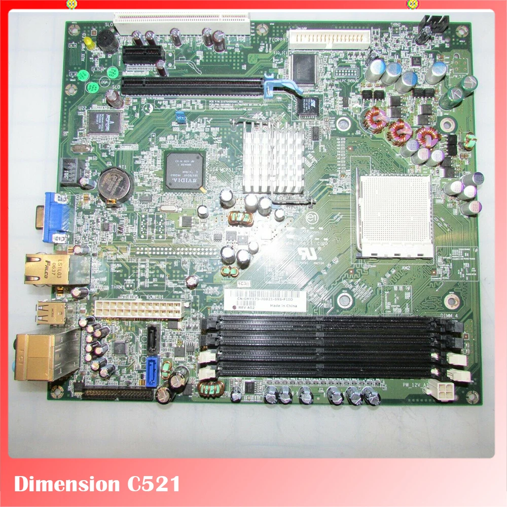 Оригинальная материнская плата для DELL размеры C521 HY175 FP406 полностью