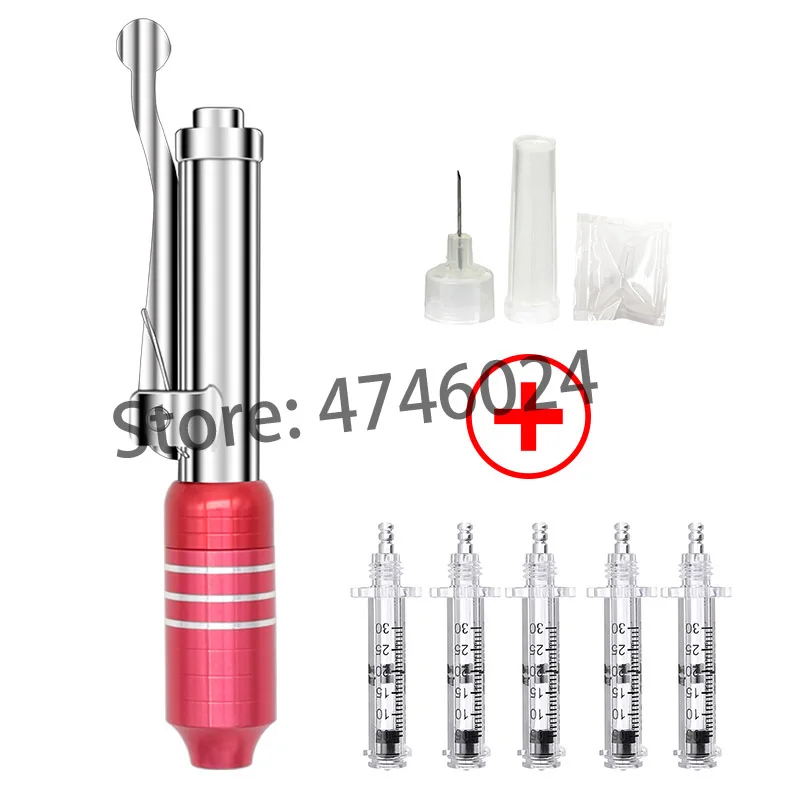 red pen kit 0,3 губа наполнитель инъекции ручка гиалуроническая кислота ручка без иглы губа инжектор гиалурон ручка для губ заполнение против морщин лица лифтинг - Цвет: red pen kit