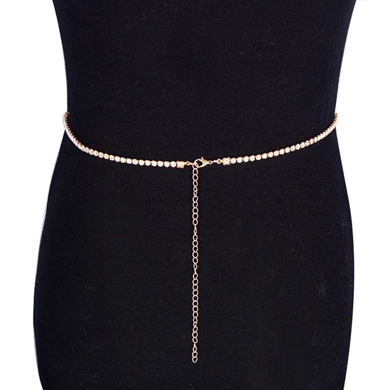 1 Pcs Bohemian Women Body Chain Round Crystal Belly Waistband Gold Silver Color Necklace Bikini Beach Party Jewelry |