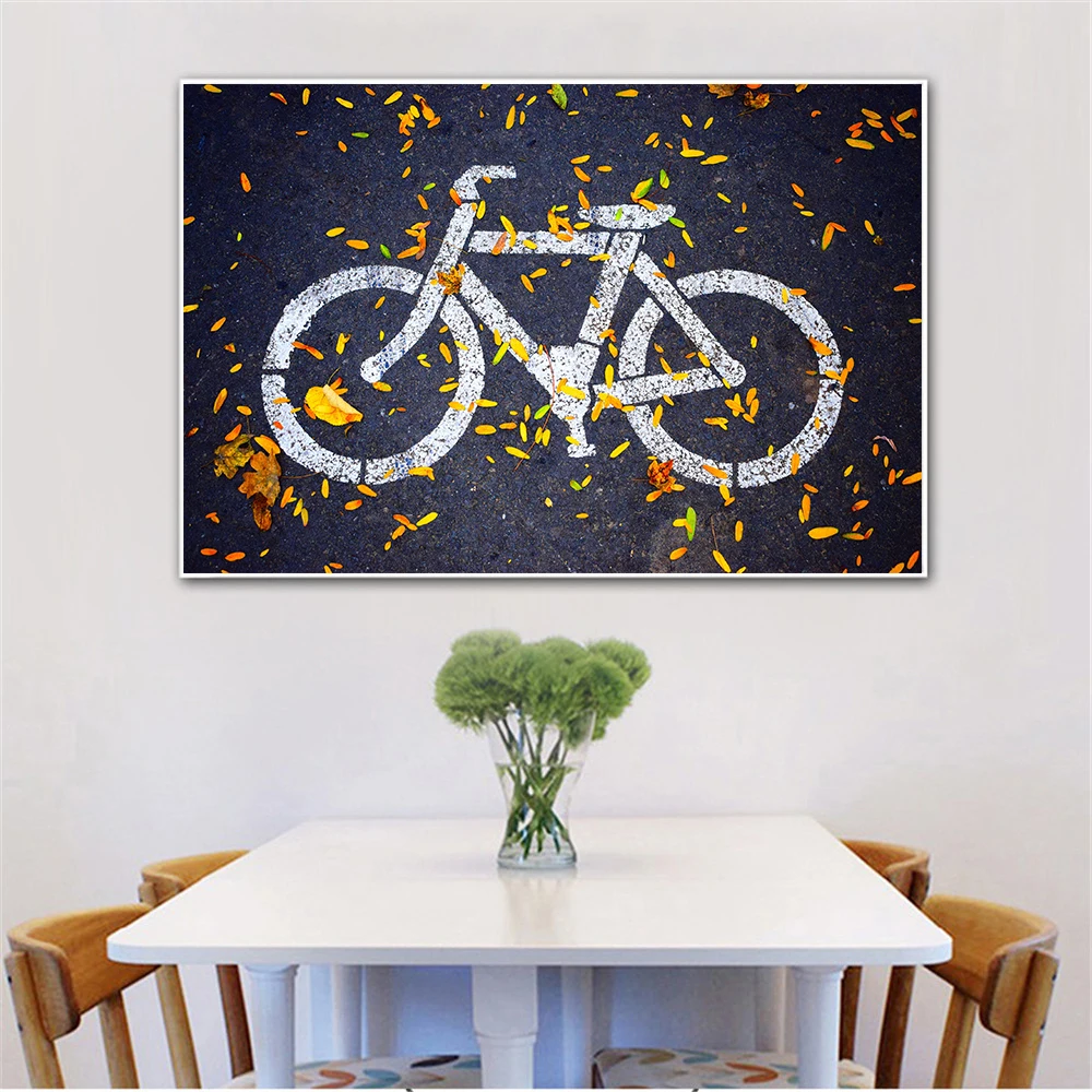 Плакат с велосипедом Спортивное Современное украшение для гостиной холст