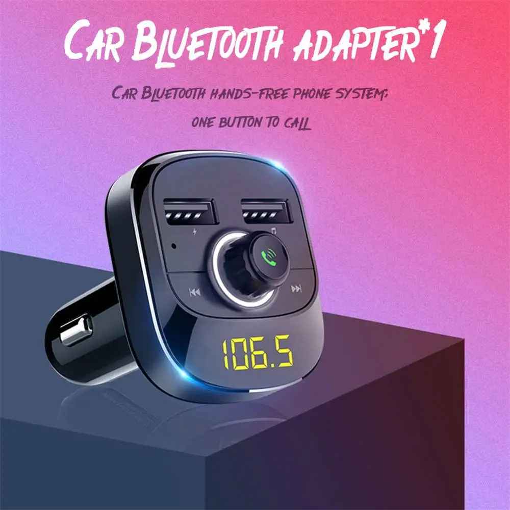 MP3 Bluetooth fm-передатчик Hands Free автомобильный MP3-плеер Bluetooth fm-передатчик комплект Hands-Free 3.1A Dual USB Автомобильное зарядное устройство type-c - Формат цифровых медиаданных: MP3