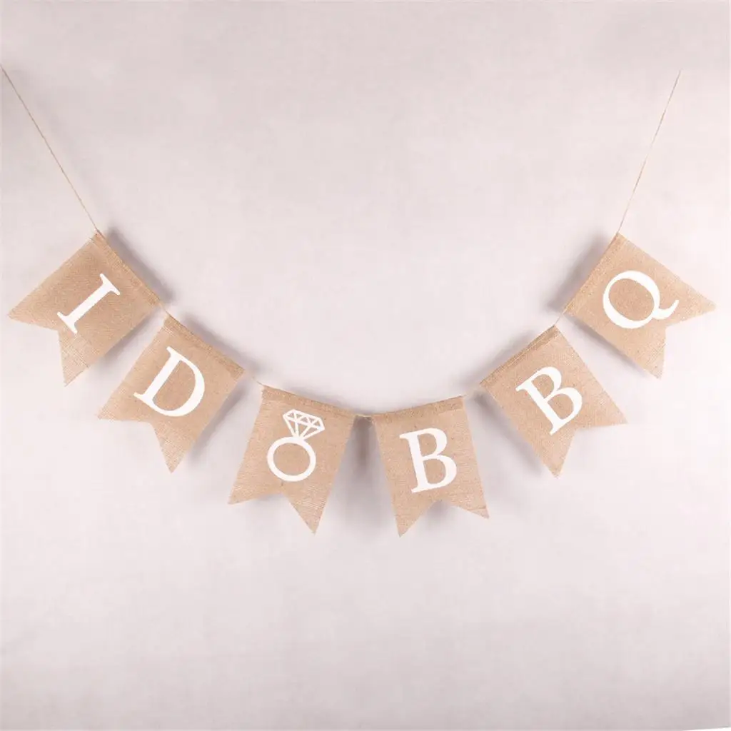 

Banner Banner Hanging Banner In "I DO BBQ" Shape For Wedding Parties