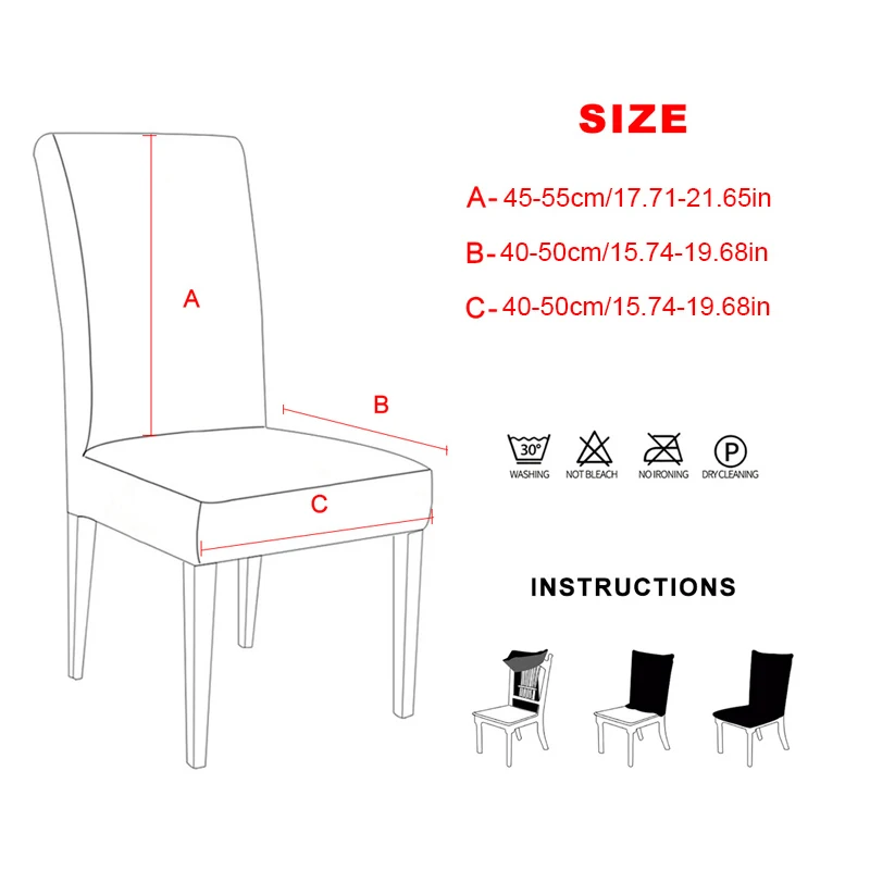 

Solid Chair Covers Slide Spandex Soft Thicken Dining Chair Cover Removable Protector Slipcover For Room Hotel Banquet