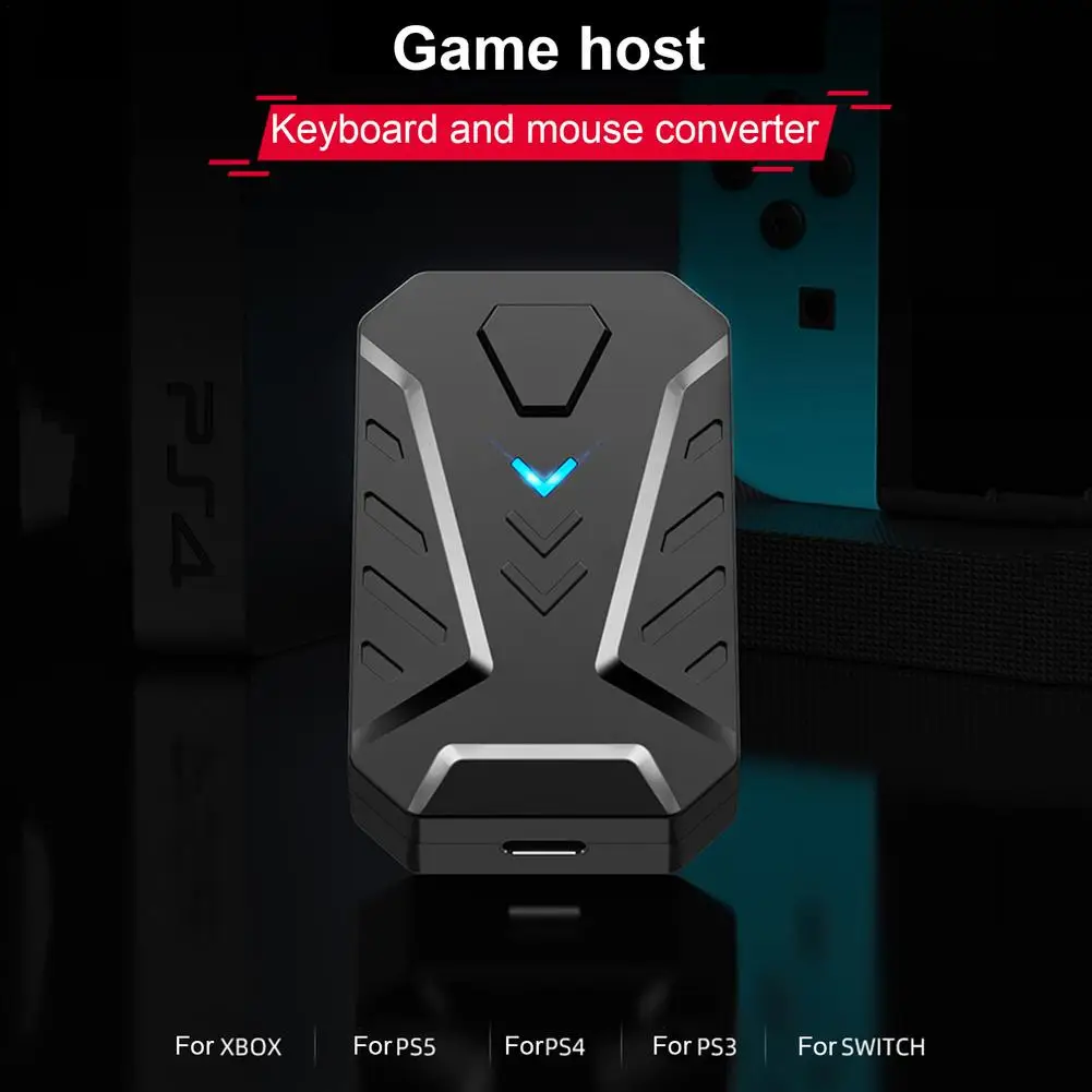keyboard and mouse converter combo set with rainbow backlight for ps4ps5switchxbox onexs game consoles games accessories free global shipping