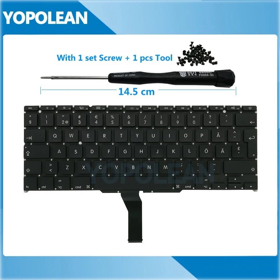 

Новая шведская клавиатура для Macbook Air 11 дюймов A1465 A1370 2011-2015 лет, Швеция