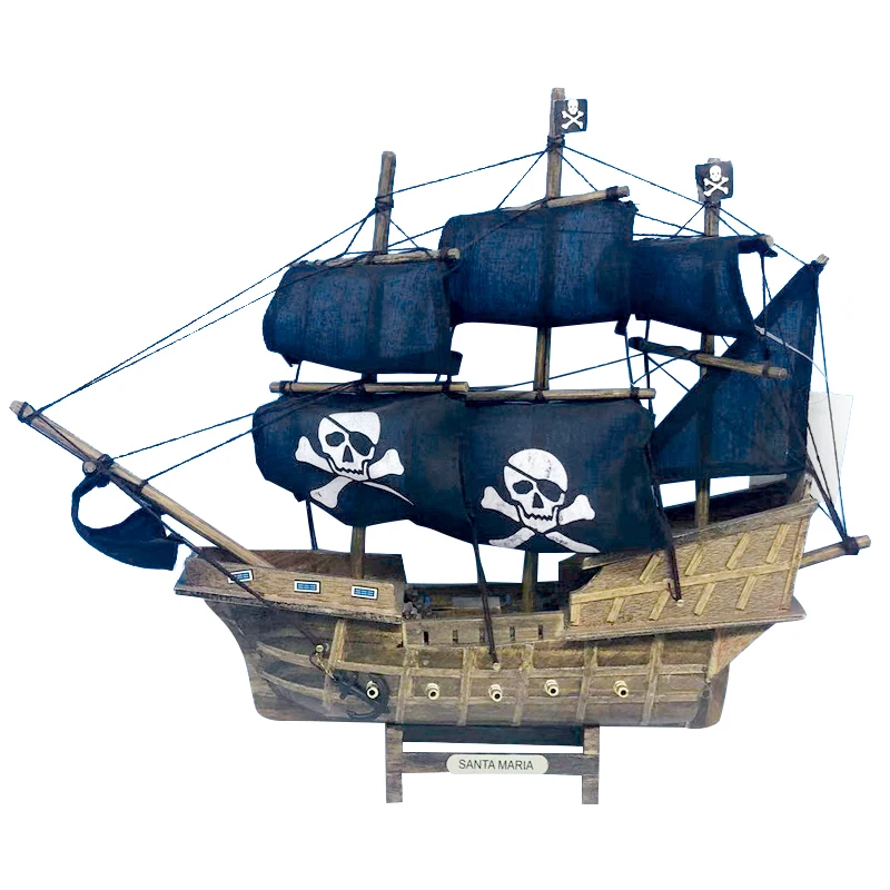 Новый 3D деревянный парусник LUCKK в сборе модель 35 см * 9 Карибский Корсар лодки