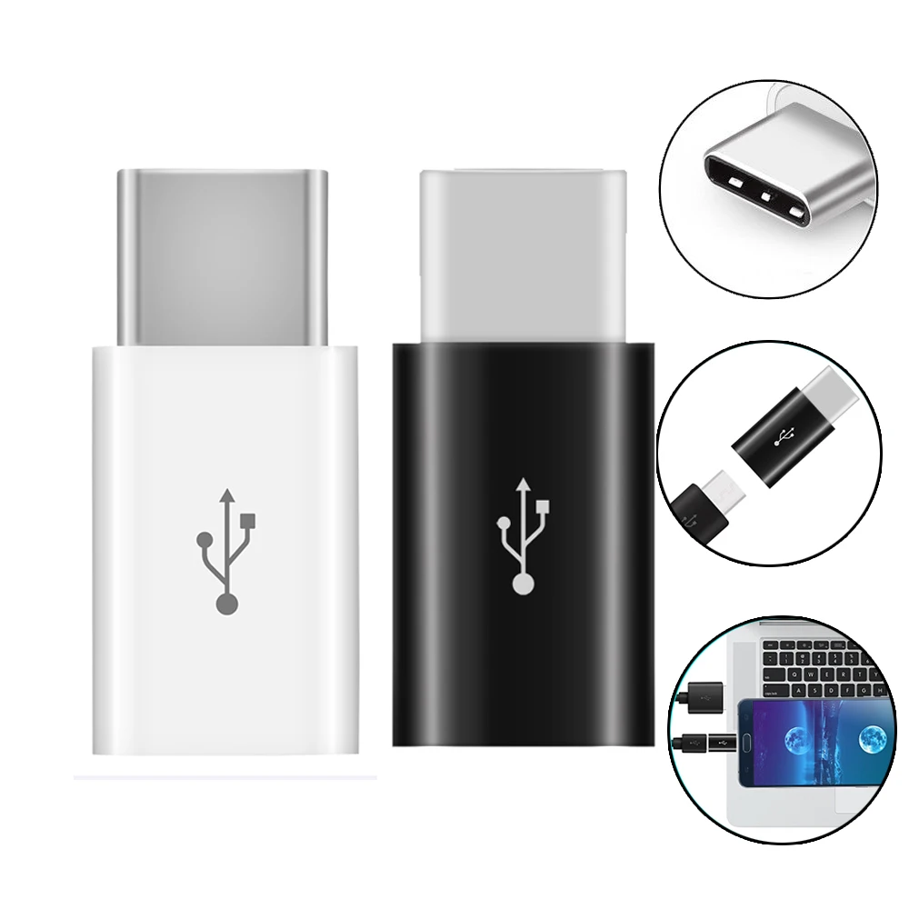 Универсальный переходник с Micro Usb на USB C Type коннектор адаптер для передачи данных