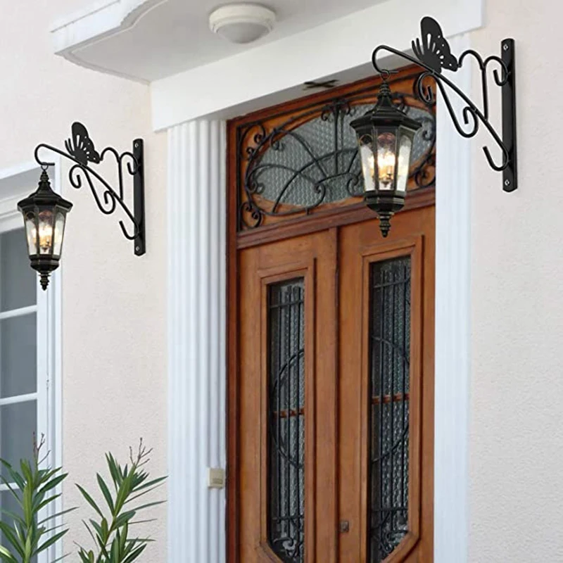 

Promotion! 2 Pcs Hanging Plants Bracket Wall Planter Hooks Hangers Flower Pot Bird Feeder Wind Chimes Lanterns Patio Lawn Garden
