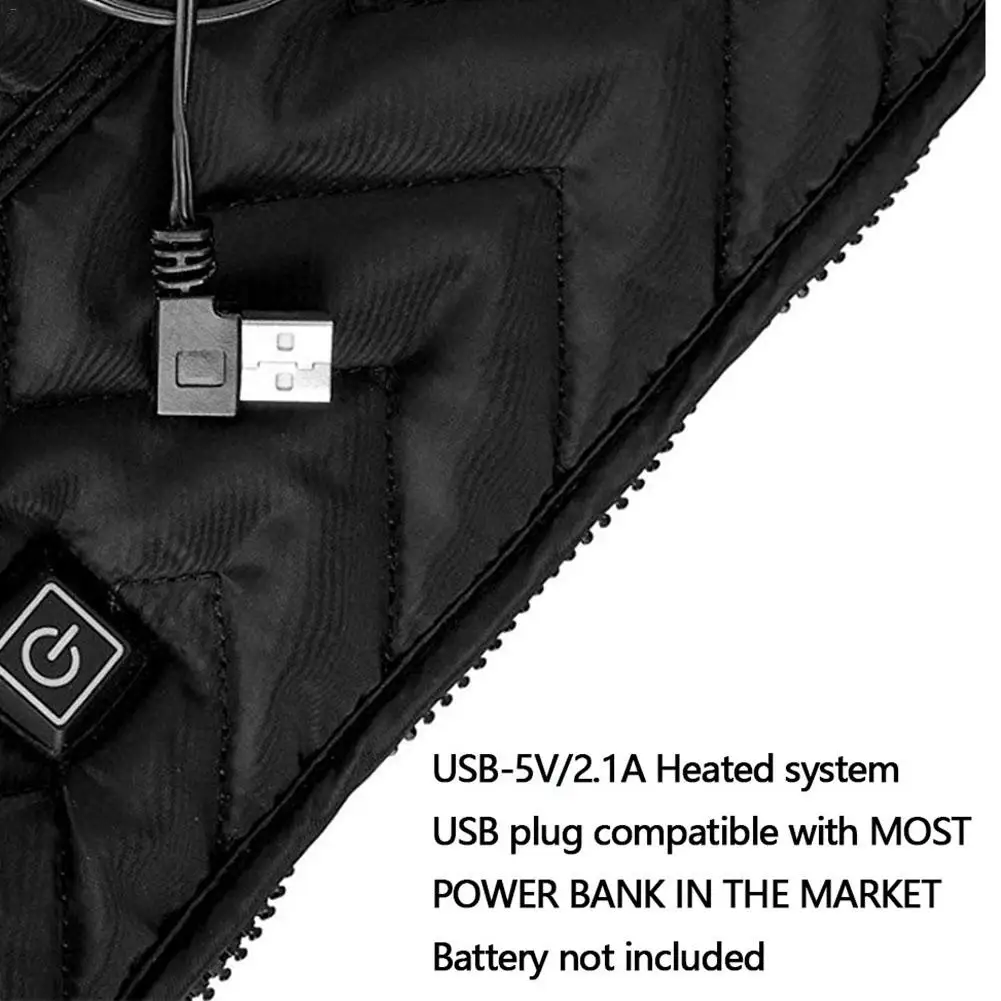

Heated Vest USB Rechargeable Vest Temperature Adjustable Electric Warm Clothe For Men Women Washable