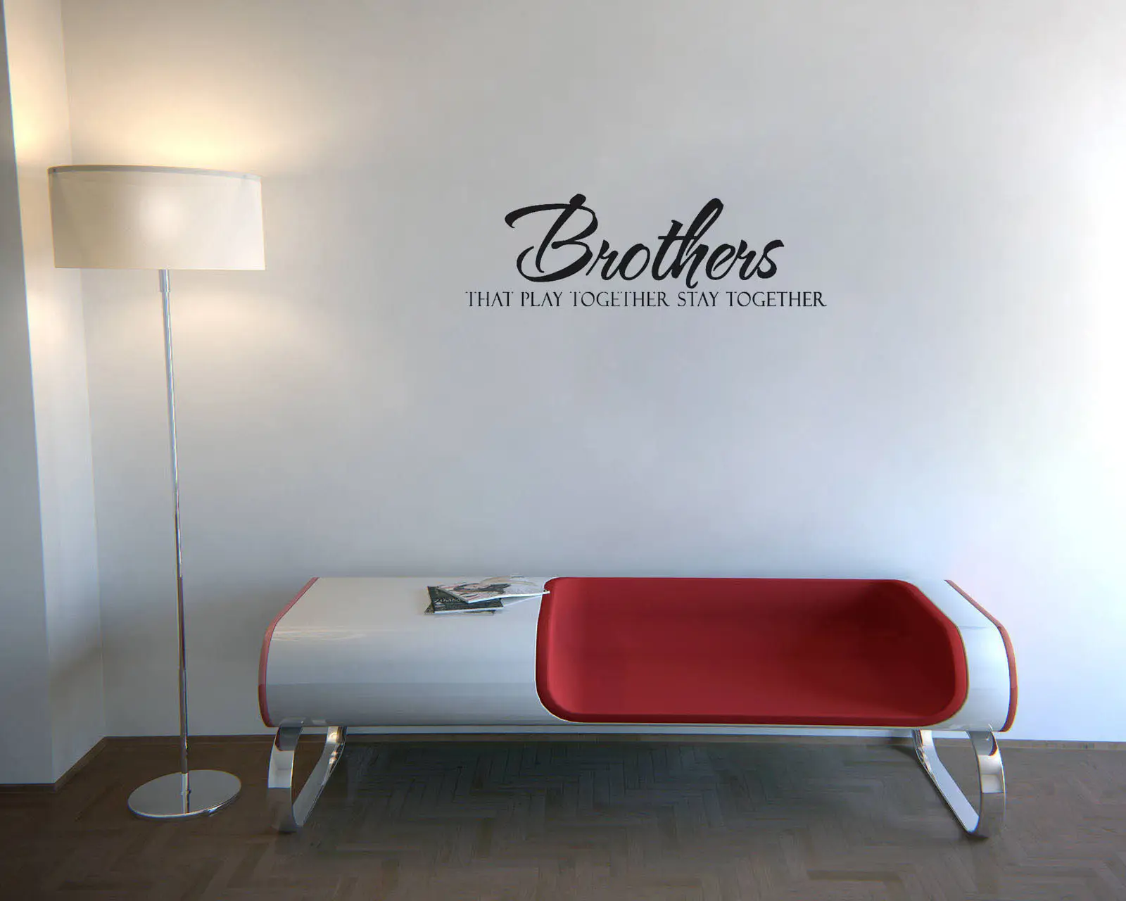 Братья которые играют вместе Оставайтесь виниловая настенная наклейка надпись