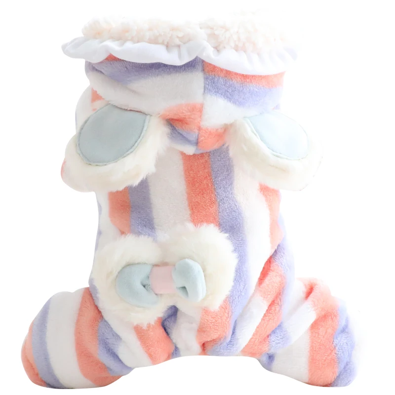

Dog Clothes Autumn and Winter Clothes Four Feet Velvet Coats Thick Cute Princess Teddy Bichon Small Dog Pet