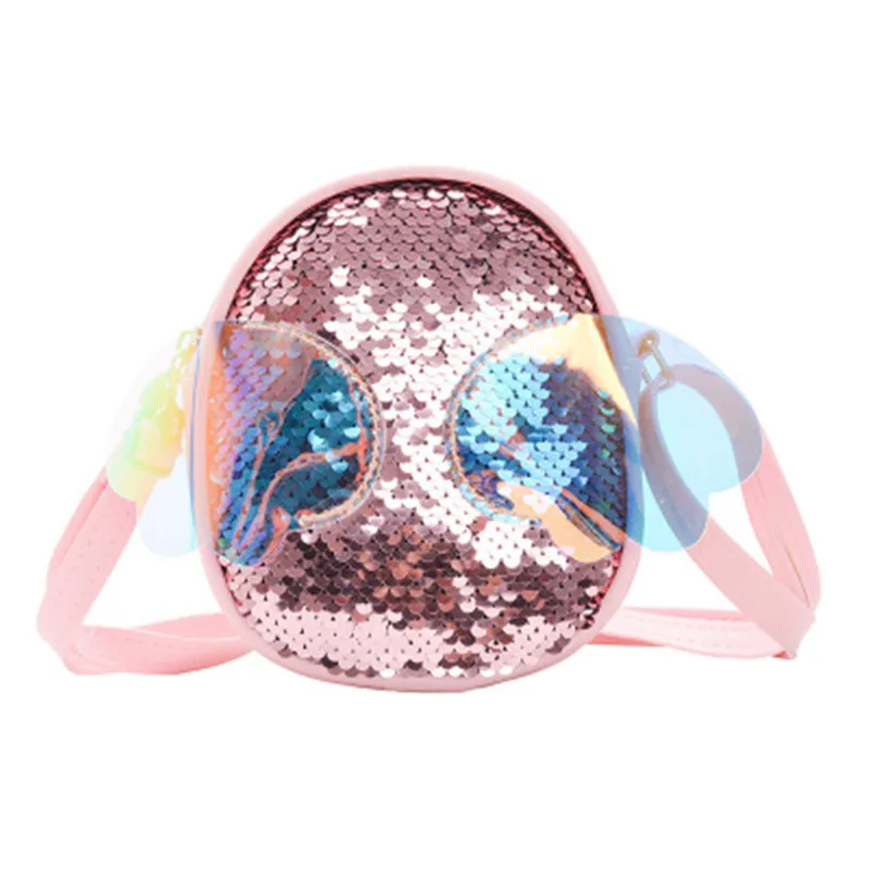 

Toddler Glitter Crossbody Bag Sparkle Shoulder Bag with Laser Wings Adjustable Shoulder Strap