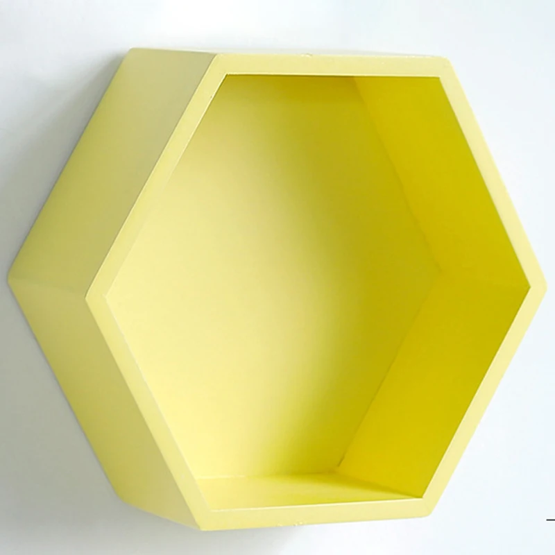 Деревянный настенное крепление шестиугольная рамка книга цветочный горшок